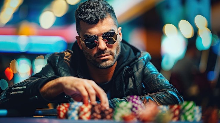 viptoto login Bandar Poker table interface showing player positions and betting
